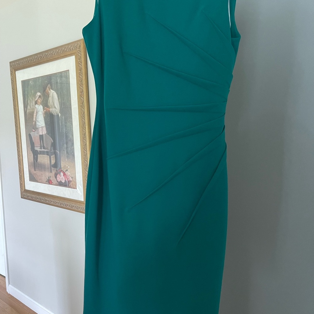 Elegant Teal Sleeveless Dress